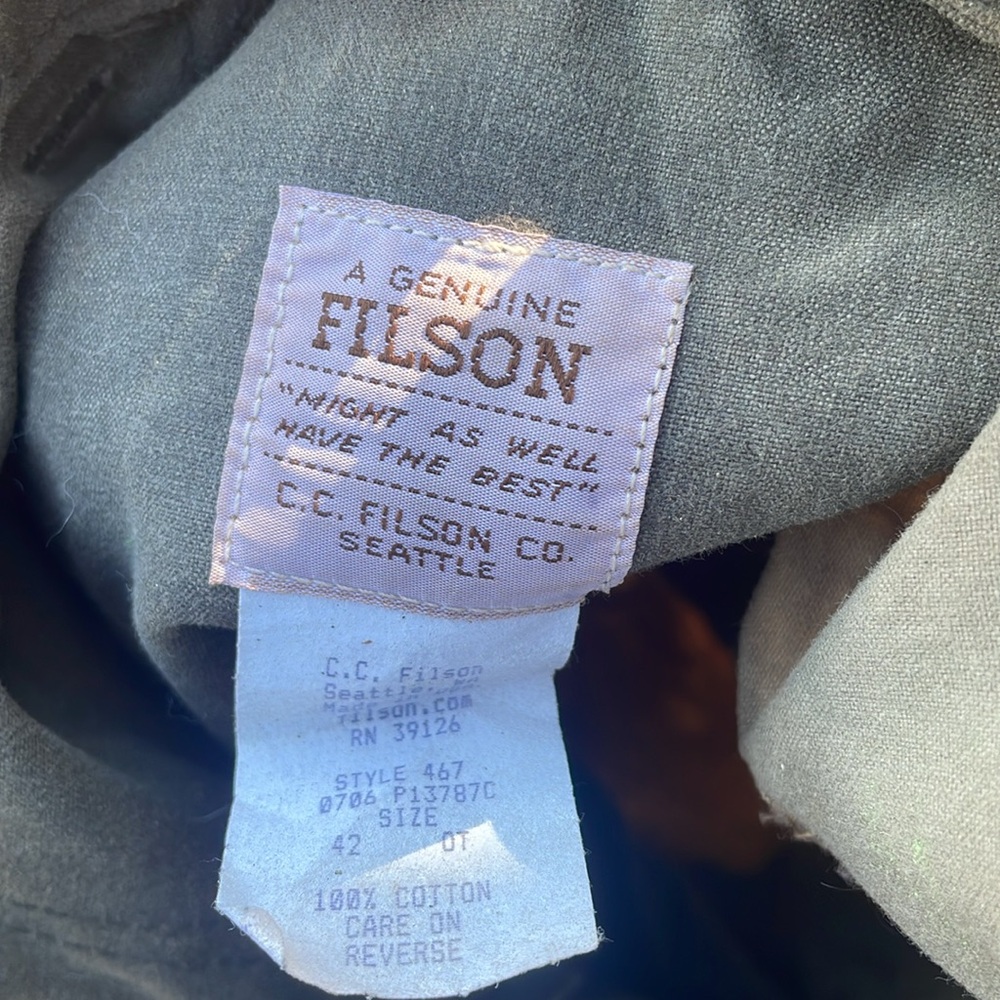 Vintage Filson Waxed Canvas Brush Pants & Suspenders 42 - Picture 6 of 12
